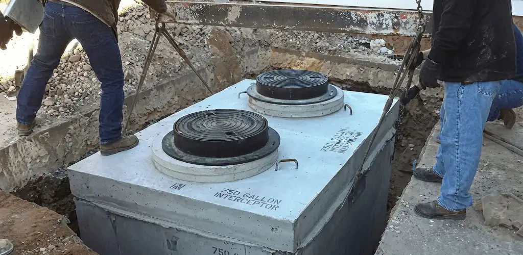 Grease trap installation for a commercial property drainage system in Glendale, AZ