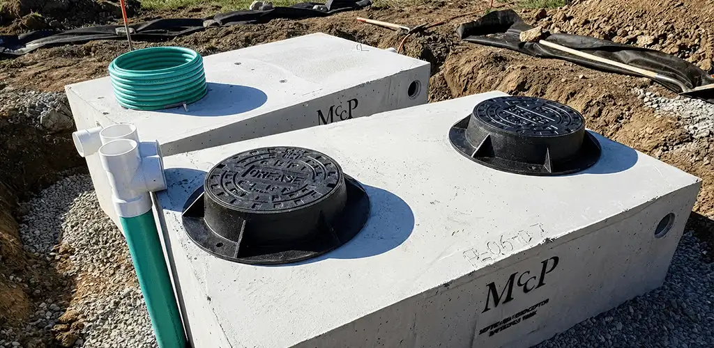 Grease trap installation unit set in place for drainage protection in Glendale, AZ